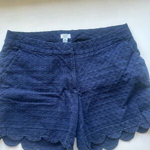 Crown & Ivy Textured Navy Women's Bermudas